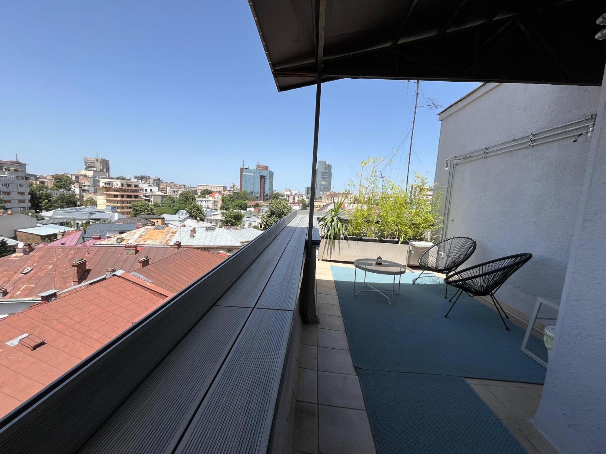 Terrace View Downtown Studio Bucharest Exterior photo
